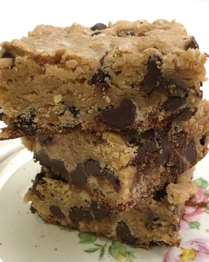 Easy Homemade Chocolate Chip Blondies Back To My Southern Roots