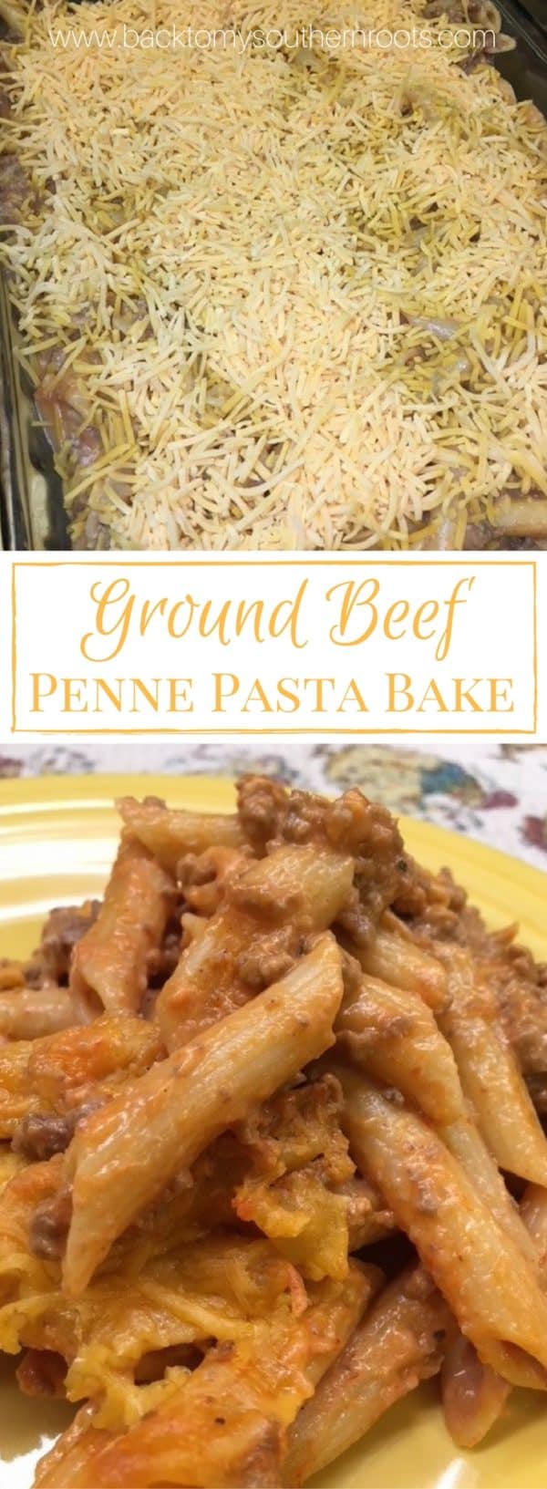 Easy Ground Beef Penne Pasta Bake