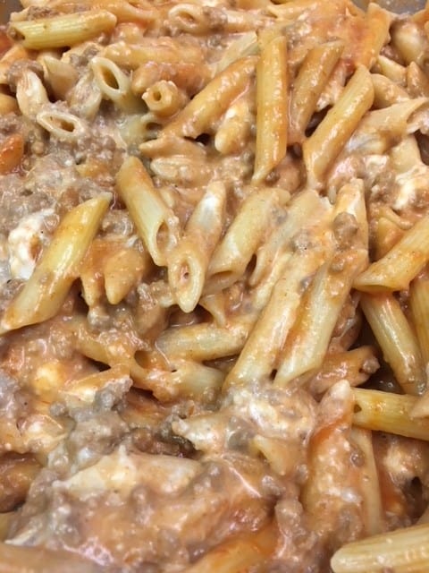 Easy Ground Beef Penne Pasta Bake