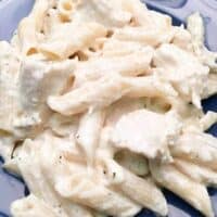 Chicken and Noodles with Homemade Alfredo Sauce is an easy meal to make for dinner. The delicious and cheesy homemade sauce is made with parmesan and cream cheese.