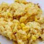 Picture of scalloped corn on a plate.