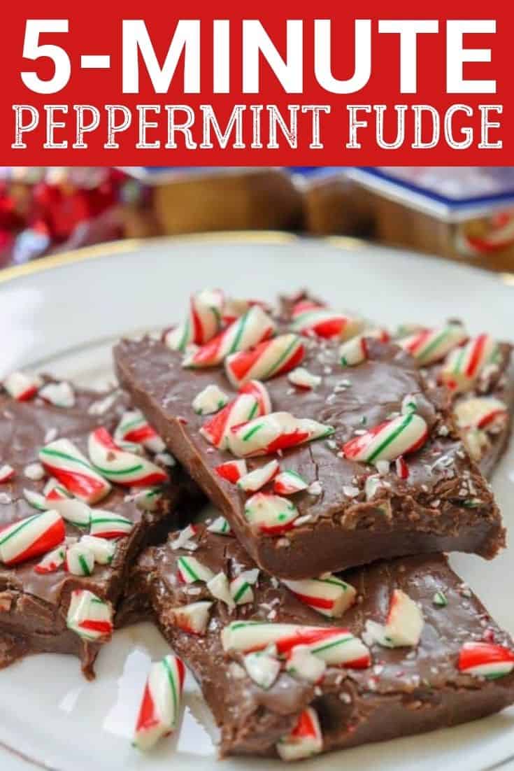 5-Minute Peppermint Fudge - Back To My Southern Roots