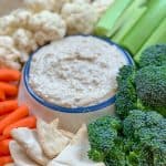 Picture of veggies and a beef dip.