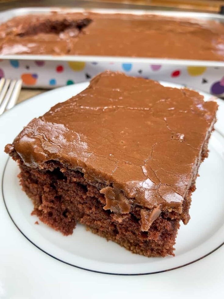 One Bowl Buttermilk Chocolate Cake - The Seasoned Mom