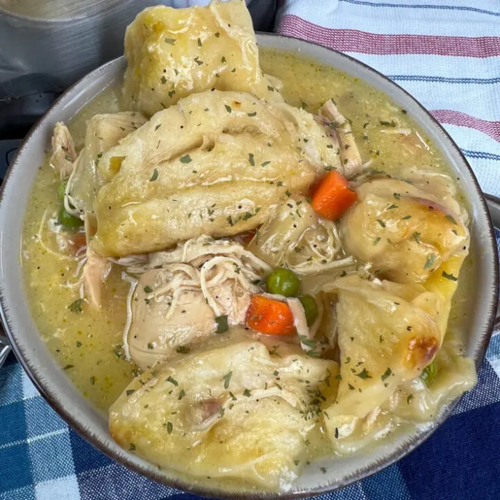 Easy Homemade Chicken and Dumplings - Feast and Farm