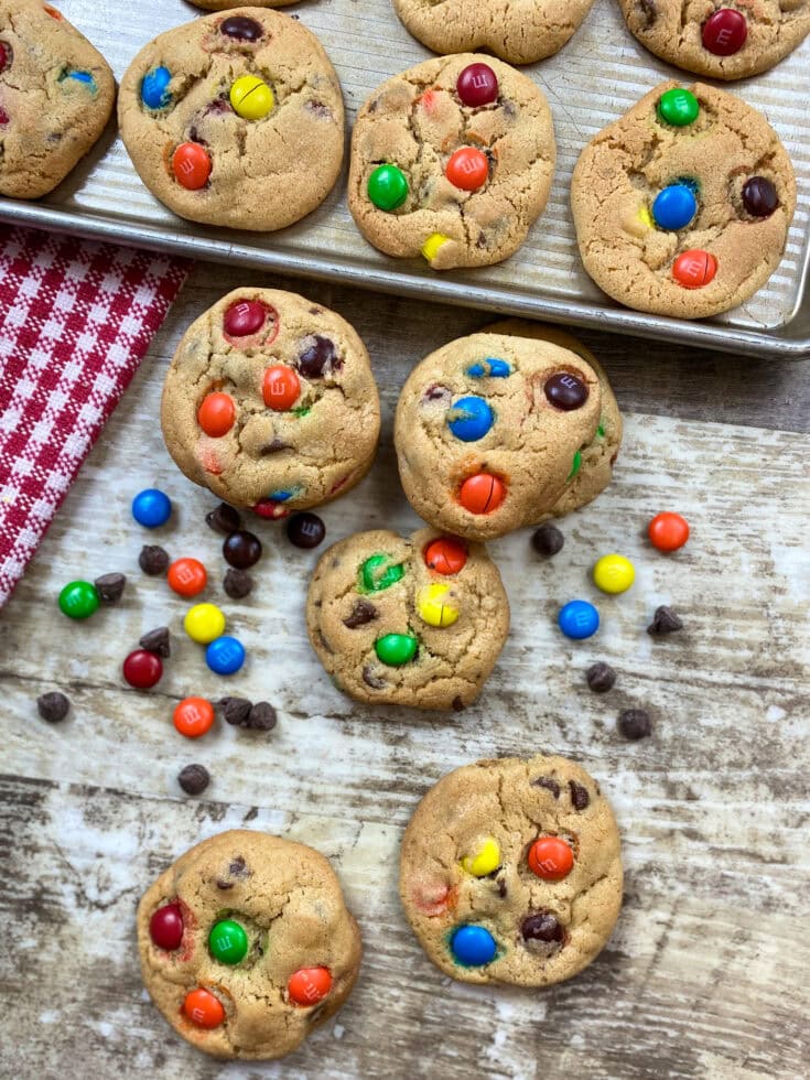 M&M Cookies - Soft and Chewy - Back To My Southern Roots