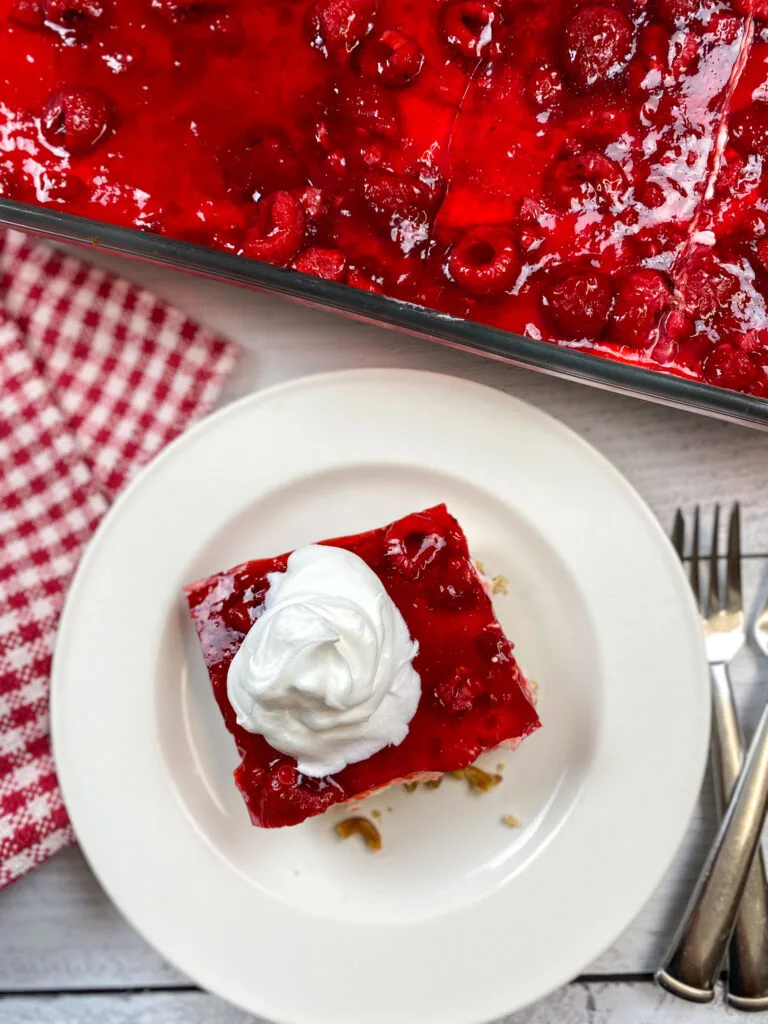 Raspberry Jello Mold (Polly's Pink Stuff) Recipe - Lana's Cooking