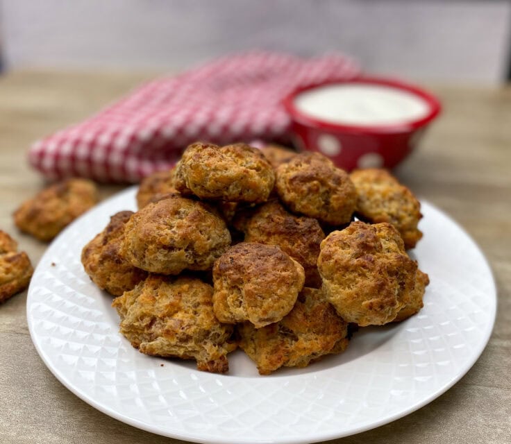 Cream Cheese Sausage Balls with Bacon - Back To My Southern Roots