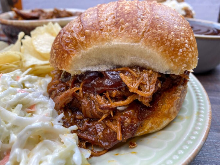 Easy Slow Cooker Pulled Pork Bbq Recipe Back To My Southern Roots 3925