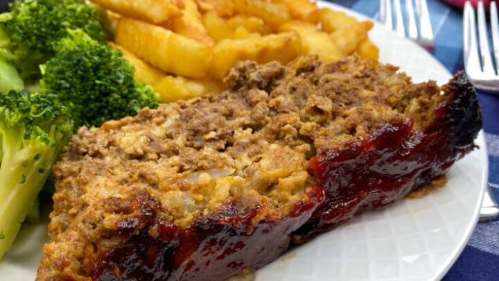 Meatloaf on a plate.