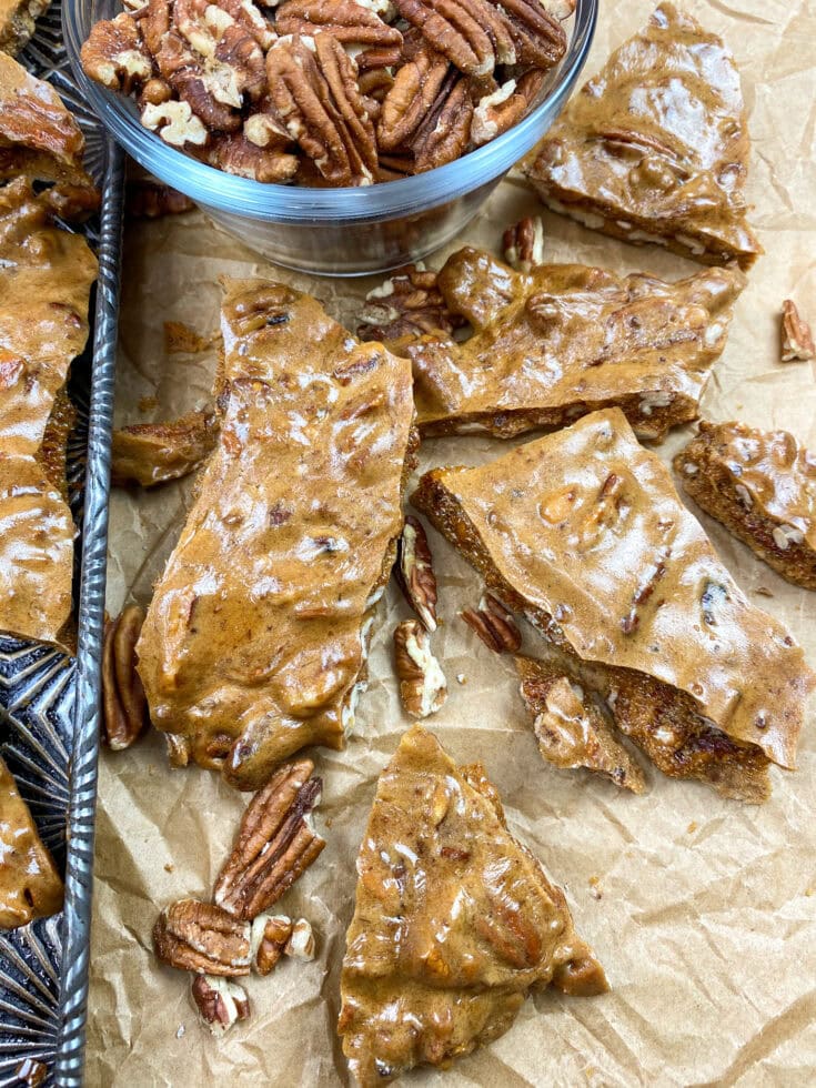 Easy Pecan Brittle Recipe Back To My Southern Roots