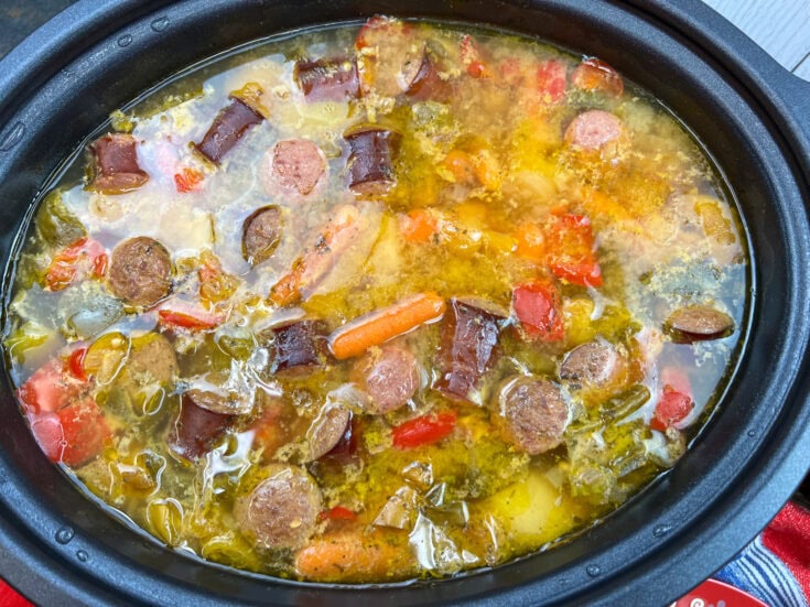 Slow Cooker Smoked Sausage And Potato Soup Back To My Southern Roots