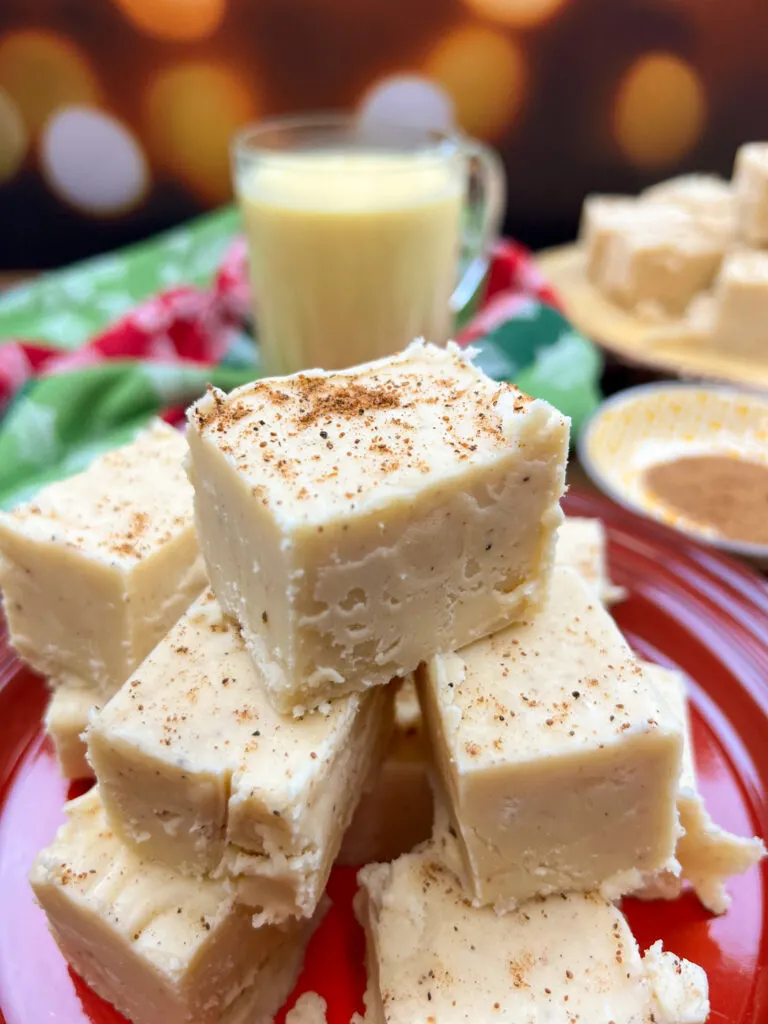 Easy And Creamy Eggnog Fudge Recipe - Back To My Southern Roots