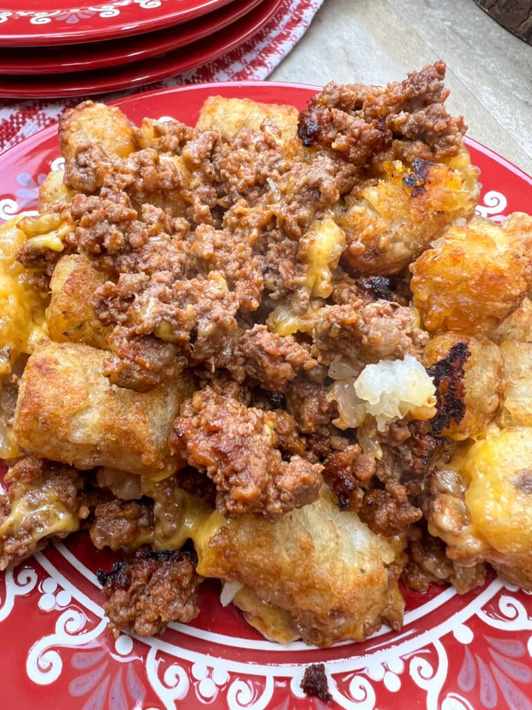 Crockpot Sloppy Joe Tater Tot Casserole Recipe {Video} - Tammilee Tips