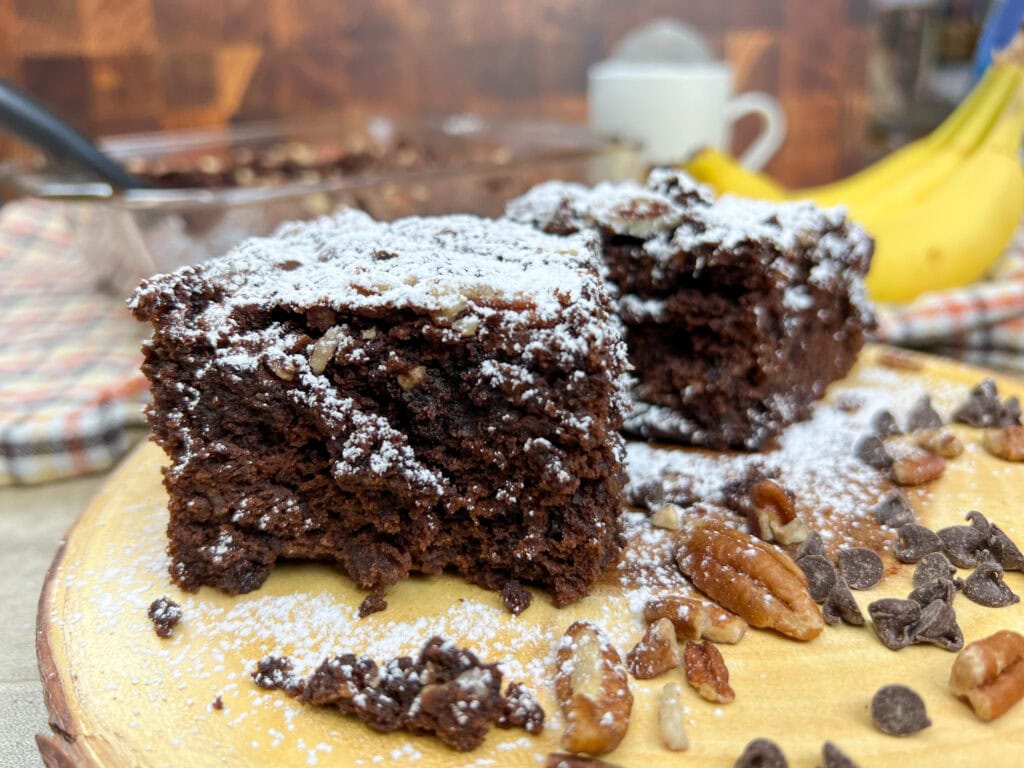 Easy Banana Brownies Recipe With Pecans - Back To My Southern Roots