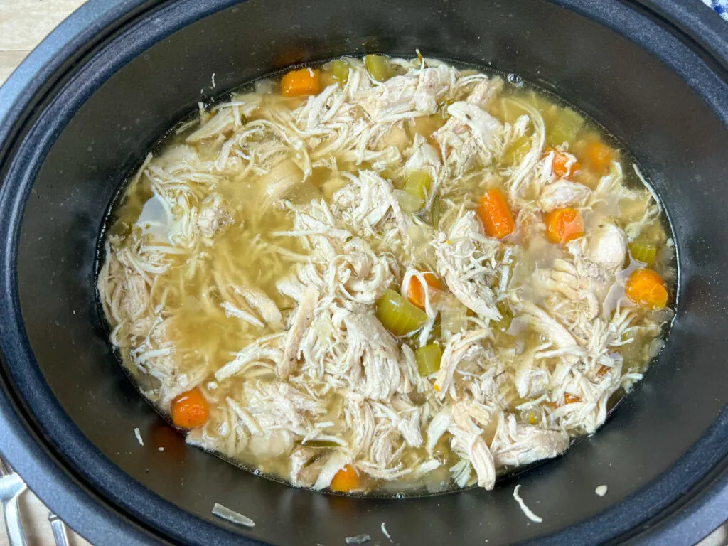 Grandma's Homemade Slow Cooker Chicken Noodle Soup - Back To My ...