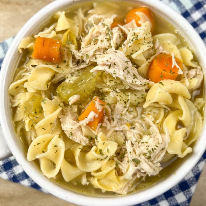 Grandma's Homemade Slow Cooker Chicken Noodle Soup - Back To My ...