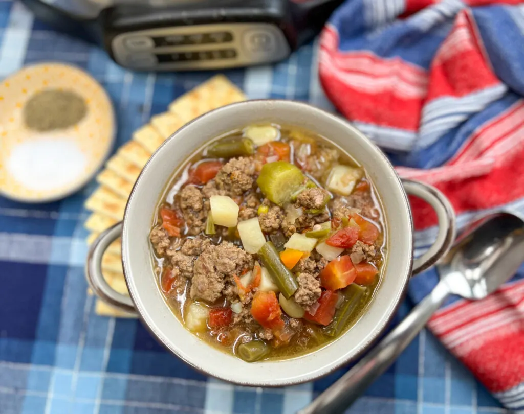 Instant Pot Hamburger Soup {easy & budget friendly!}