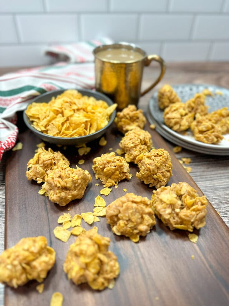 Easy No Bake Peanut Butter Corn Flake Cookie Recipe Back To My