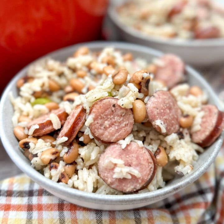 Slow Cooker Hoppin John with Sausage - The Weary Chef