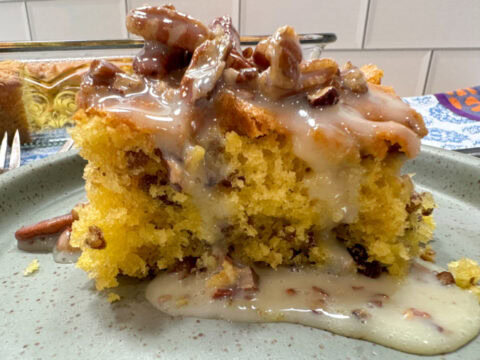 Pumpkin Praline Cake With Cream Cheese Icing - Southern Plate