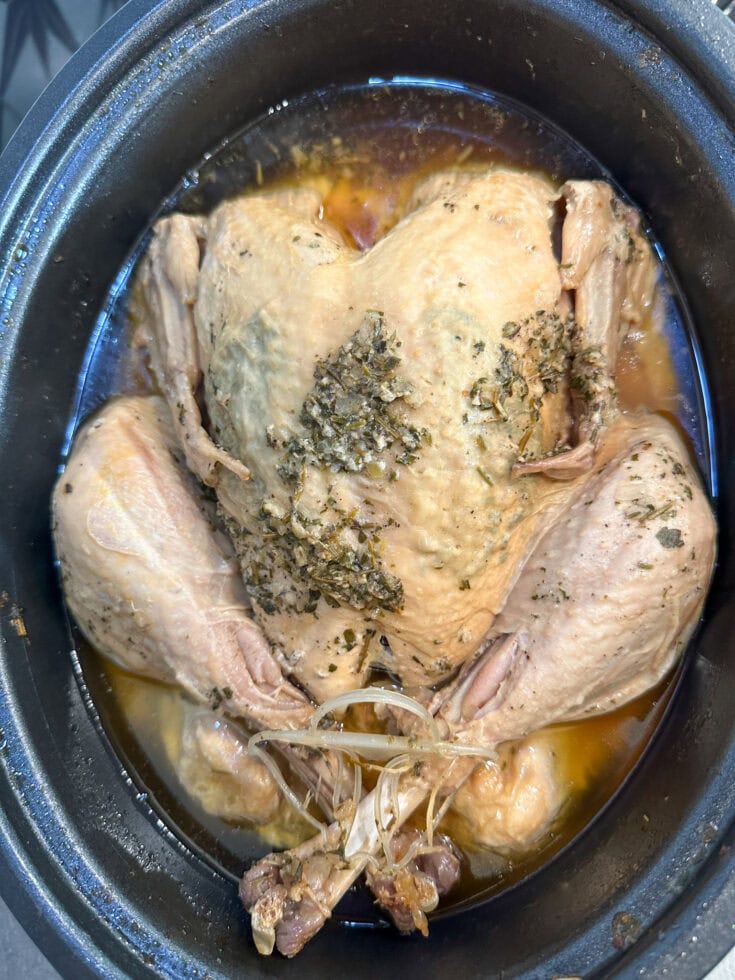 Easy Crock Pot Thanksgiving Whole Turkey Recipe Back To My Southern Roots 0946