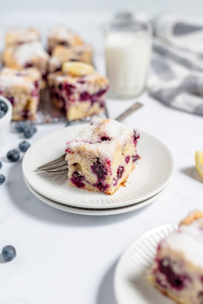 Lemon Blueberry Coffee Cake With Sour Cream - Back To My Southern Roots