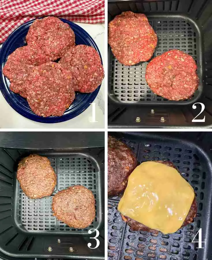 Burgers In Air Fryer - Super Easy Recipe! - Daisies & Pie