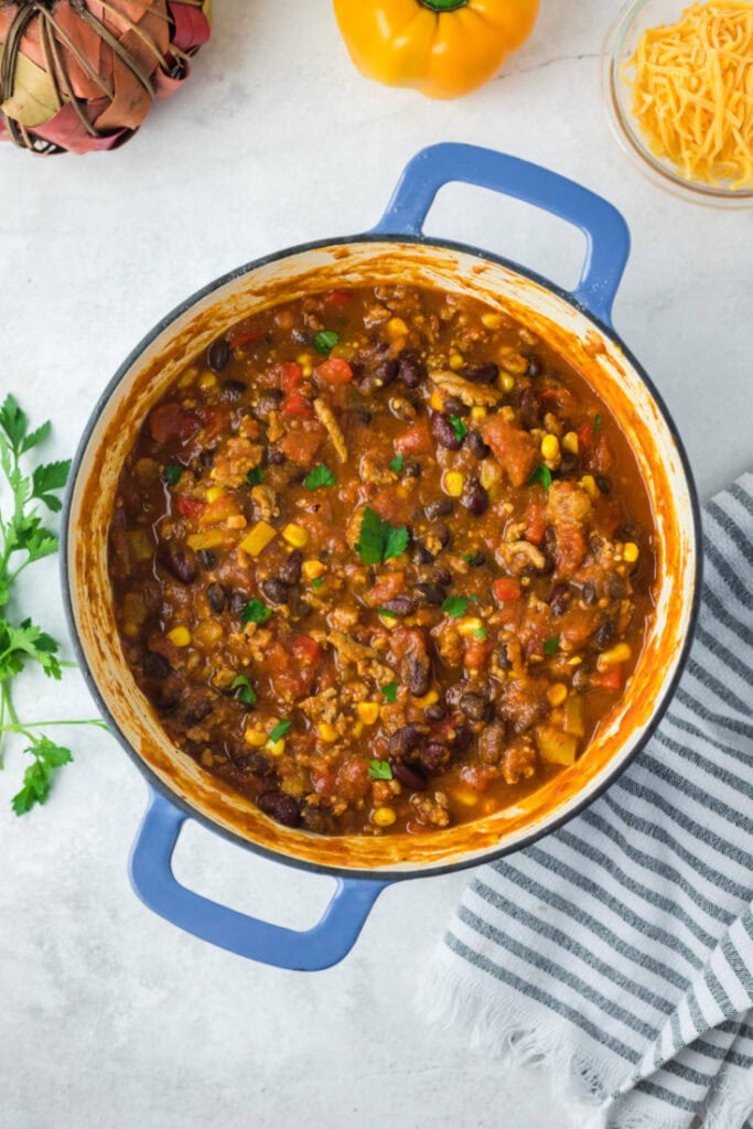 Easy Pumpkin Ground Turkey Chili - Back To My Southern Roots