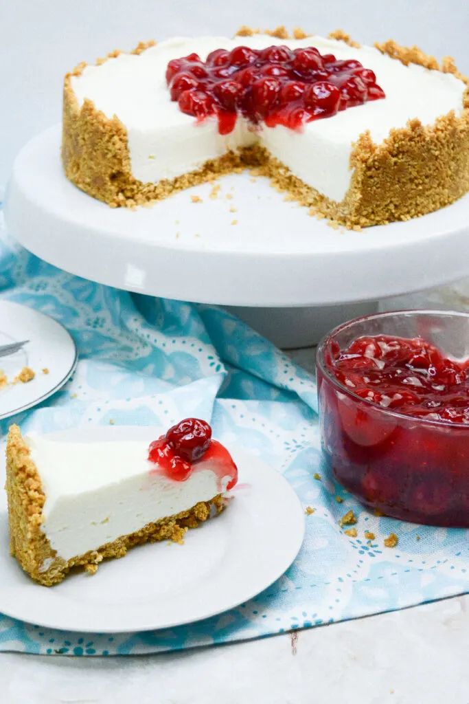 No-Bake Cherry Cheesecake Recipe - Back To My Southern Roots