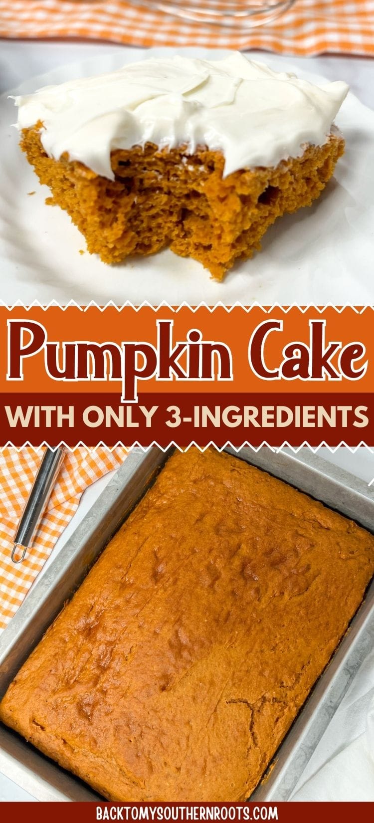Three-Ingredient Pumpkin Cake - Back To My Southern Roots