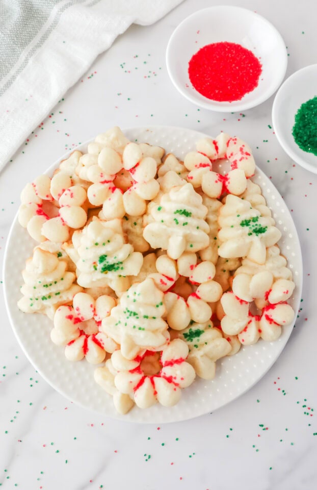 Buttery Christmas Spritz Cookies - Back To My Southern Roots