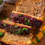 Jiffy meatloaf on a cutting board