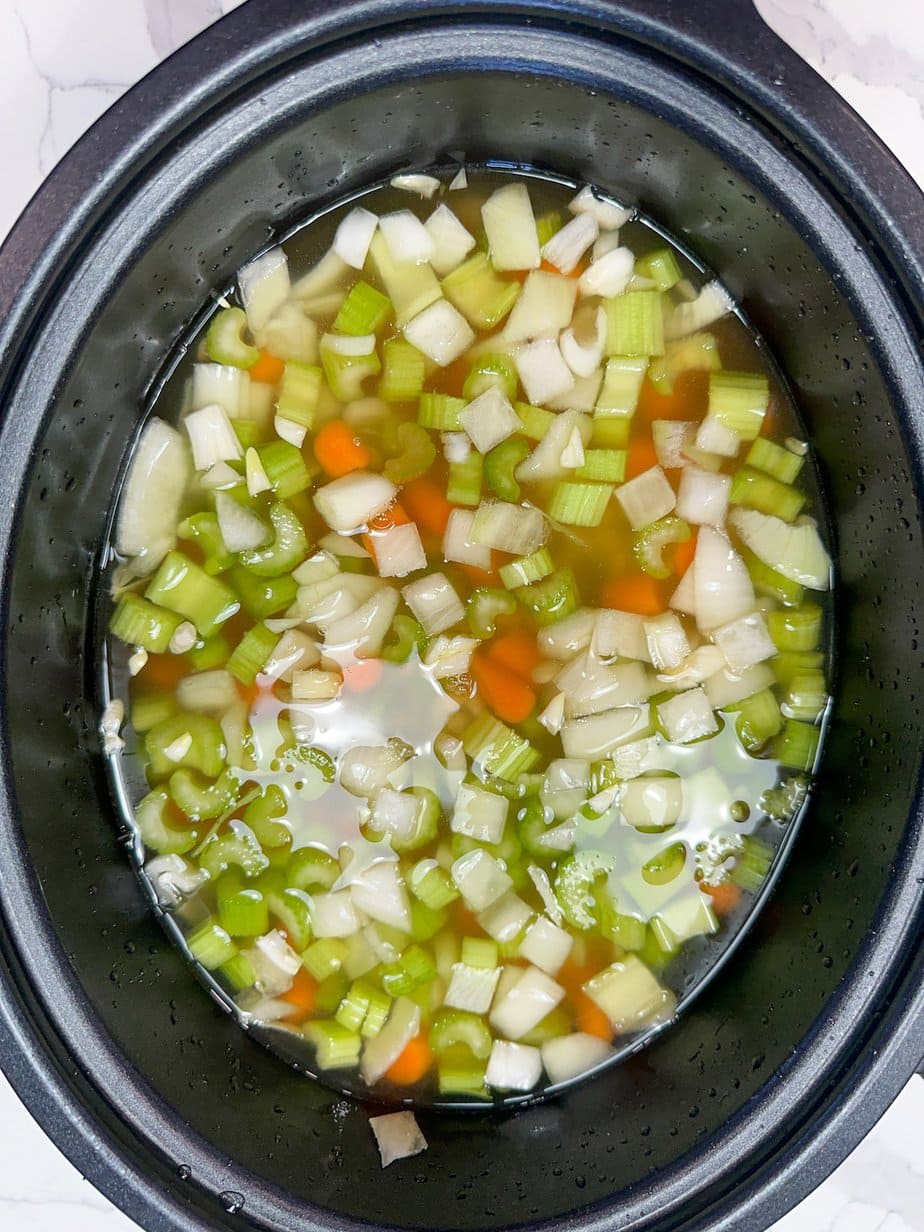 Slow Cooker Ham Beans and Vegetables - Back To My Southern Roots